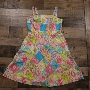 Yves Cossette Depeche Mode Patchwork Sundress Women’s Size 12 Petite Floral